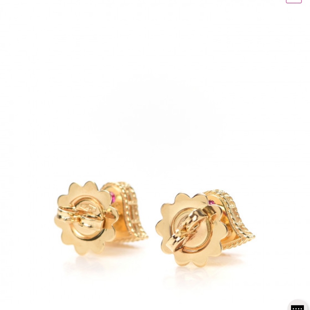 Roberto Coin 18k yellow gold and pave diamond earrings worn twice beautiful - Picture 3 of 6
